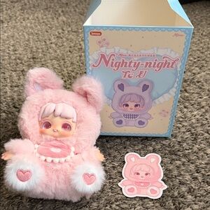 Pink Plush Doll with Heart Details